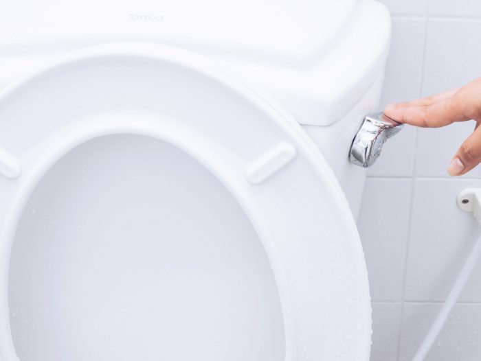 Flusing,In,Toilet,Bathroom,Save,Water,Concept.